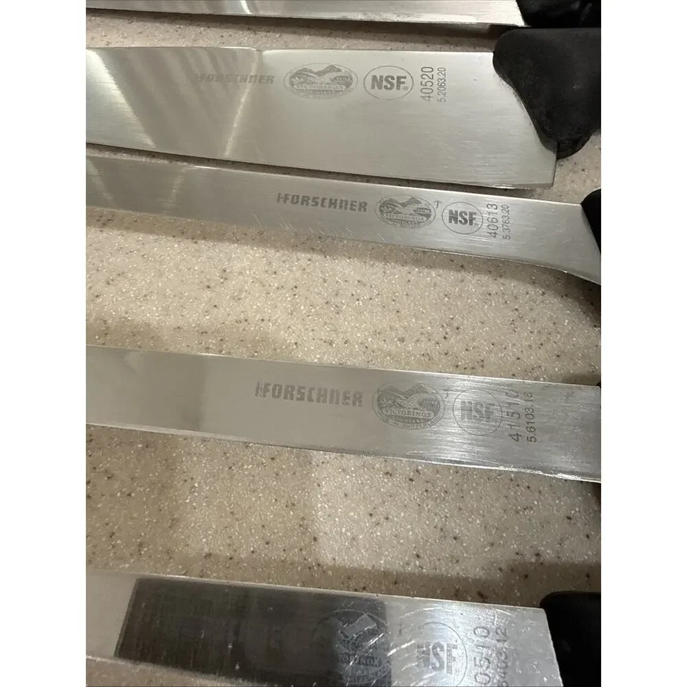 7 Victorinox Forschner Knives Knife Set 9” to 16” long SWISS Made vtg